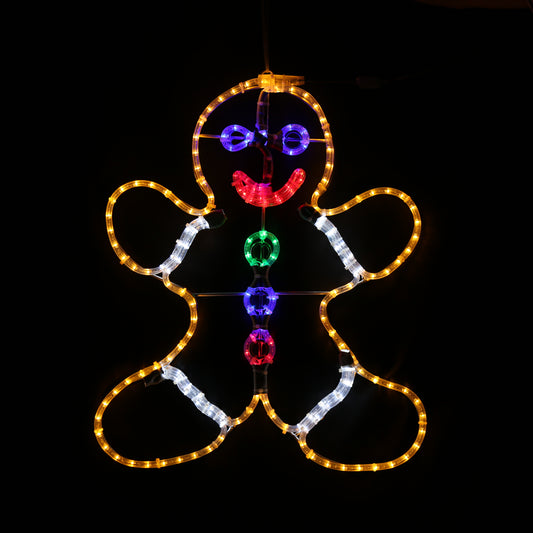 Gingerbread Man - Luz de Navidad al aire libre - 55x67 cm