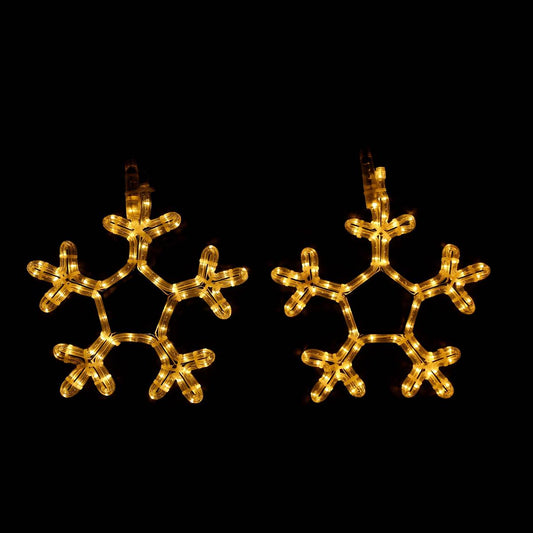 Figura LED de copas de nieve de 2 paquetes luces navideñas