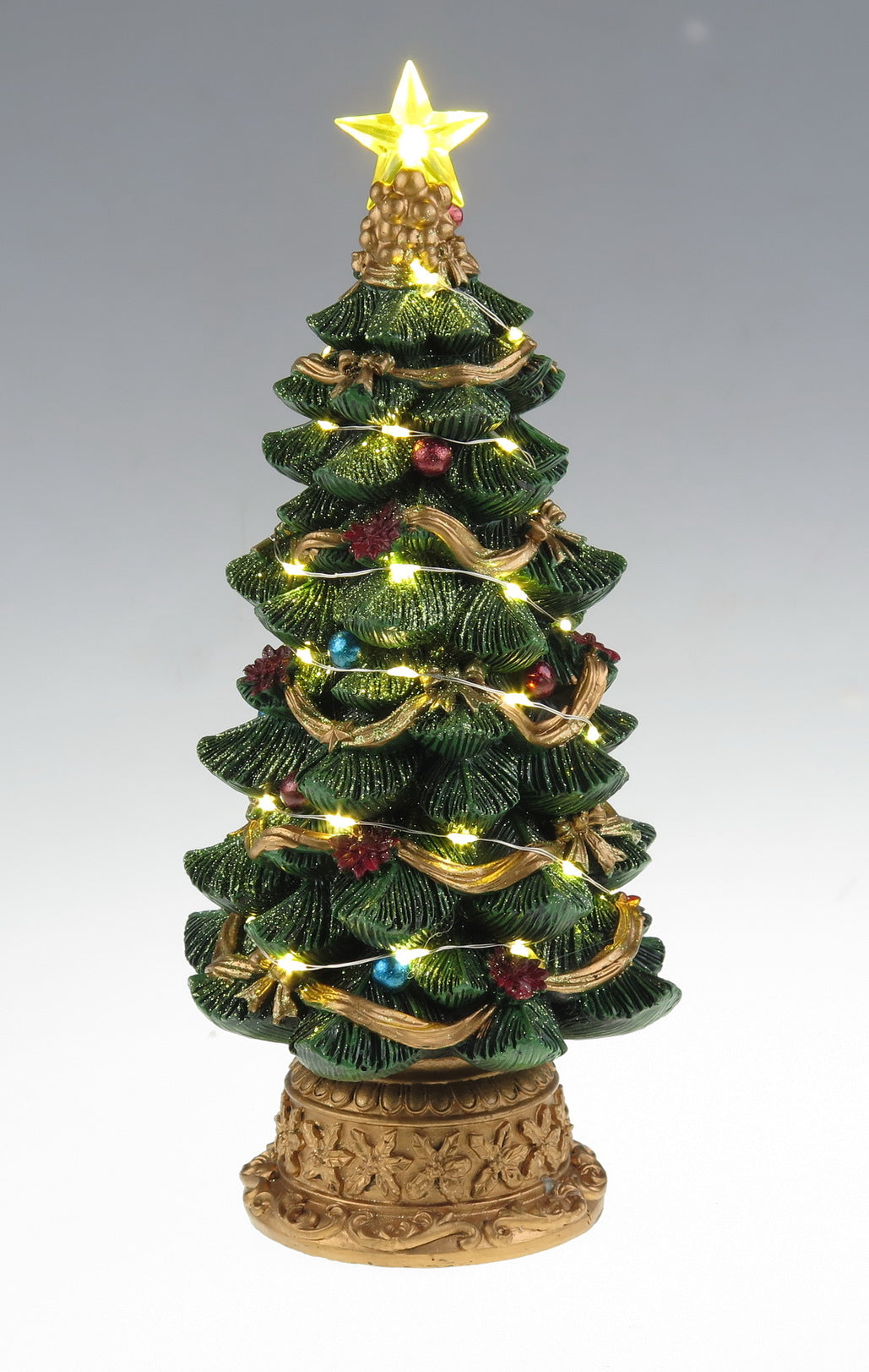 Árbol de Navidad iluminado por LED - Escena del pueblo navideño