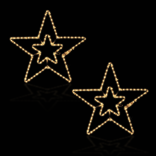 Luz Navideña 2 Estrellas 57x55 - LED Exterior