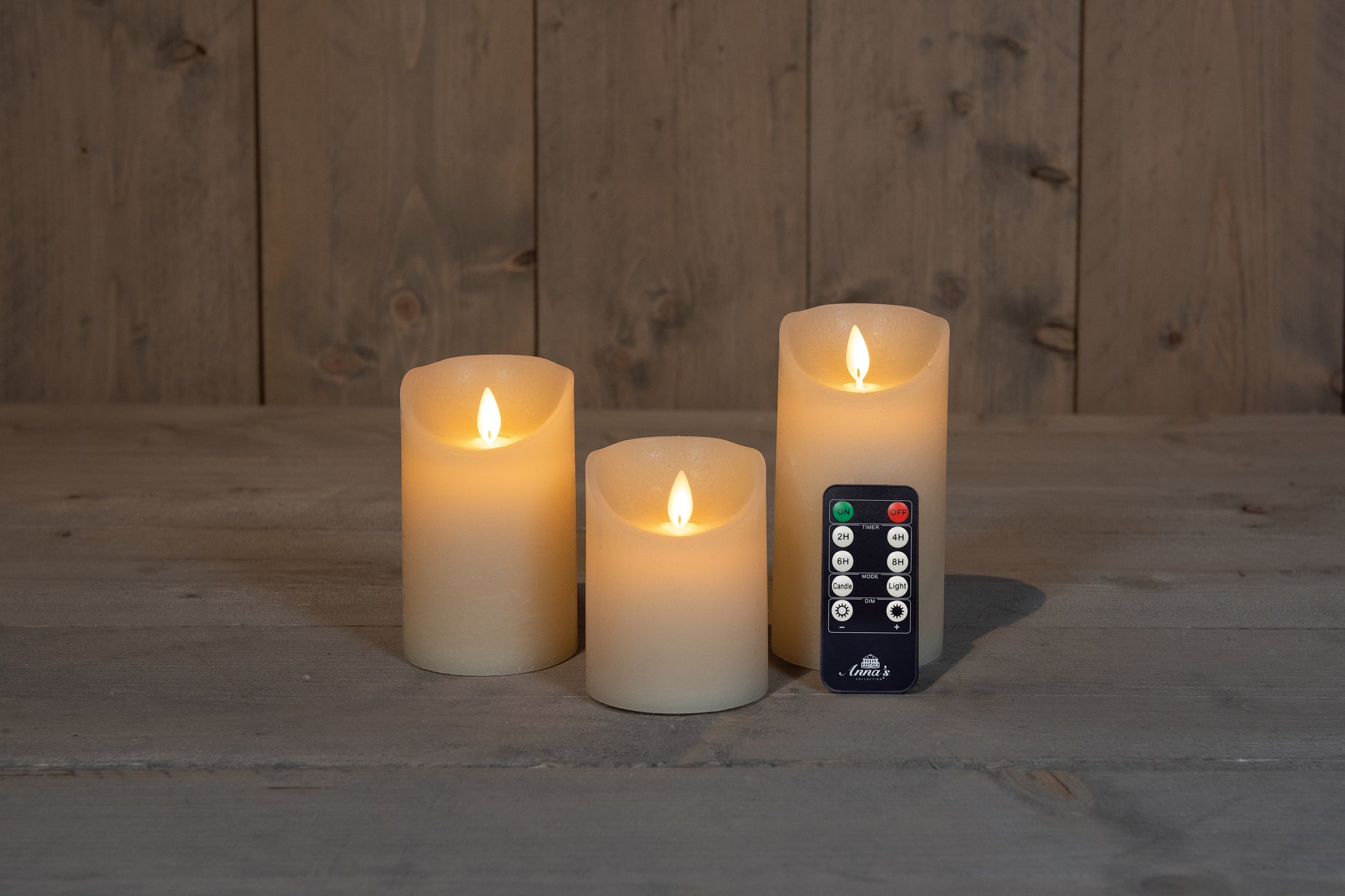 Rustic Ivory LED wax candle - flameless