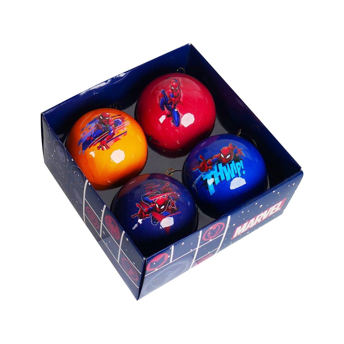 Bolas navideñas de Spiderman - juego de 4