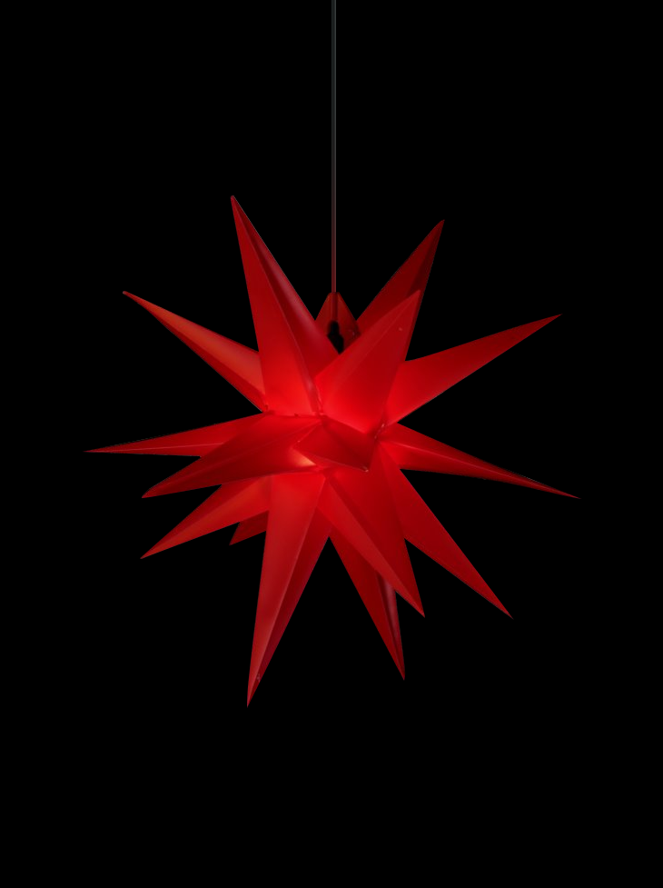 Red 3D star Christmas light